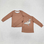 BT0950   toddler boy clothes duck boy winter top shirt