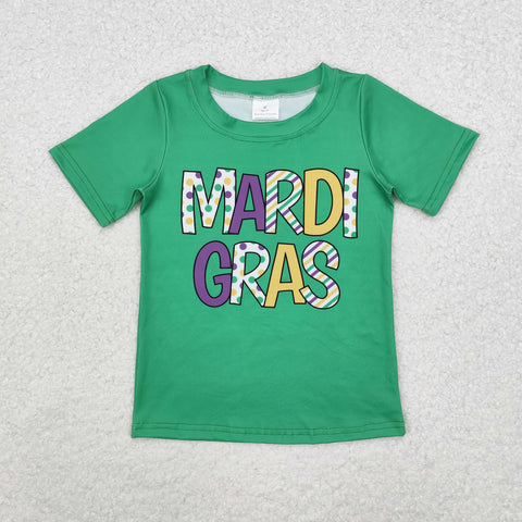 BT0995  toddler boy clothes mardi gras boy summer top shirt