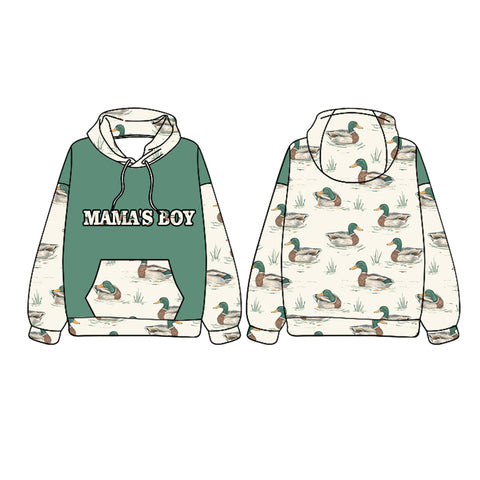 BT1023 pre-order toddler boy clothes mallard mama’s boy winter  zipper top-2024.10.18