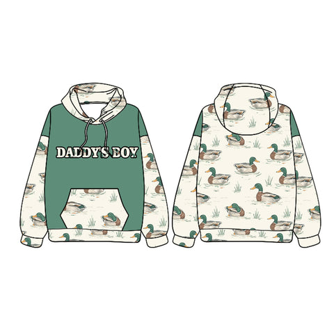 BT1024 pre-order toddler boy clothes mallard daddy’s boy winter  zipper top-2024.10.18