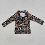 BT1038  toddler boy clothes camouflage boy winter  zipper top