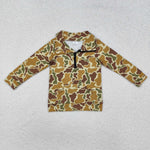 BT1039  toddler boy clothes camouflage boy winter  zipper top