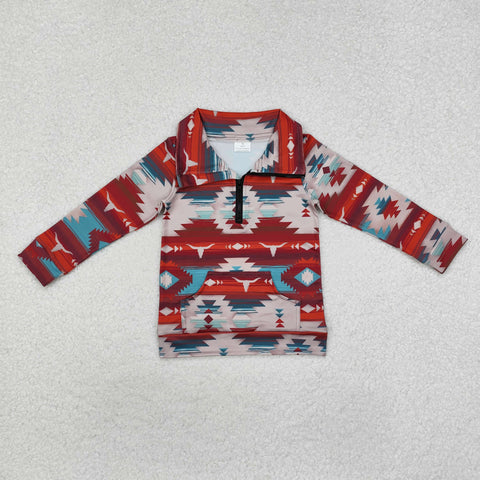 BT1065  toddler boy clothes aztec boy winter top pullover