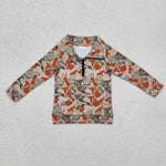 BT1069  toddler boy clothes bull camo boy winter top pullover