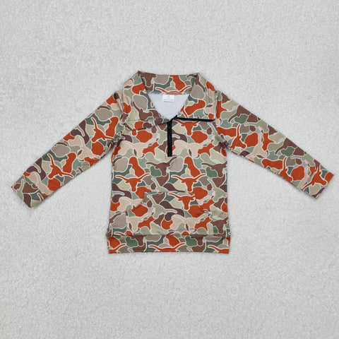 BT1069  toddler boy clothes bull camo boy winter top pullover