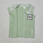 BT1071   toddler boy clothes embroidery mallard boy winter vest top