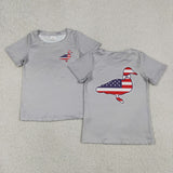BT1199   toddler boy clothes mallard boy 4th of July patriotic summer top shirt