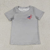 BT1199   toddler boy clothes mallard boy 4th of July patriotic summer top shirt