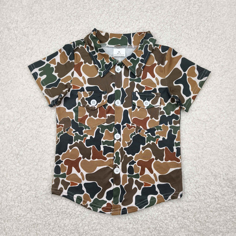 BT1200  toddler boy clothes camo boy summer top shirt