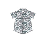 BT1202 pre-order  toddler boy clothes grey camo boy summer top shirt-2025.3.23