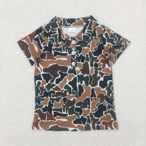 BT1213  toddler boy clothes camo boy summer top shirt