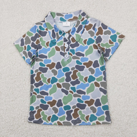 BT1214   toddler boy clothes camo boy summer top shirt