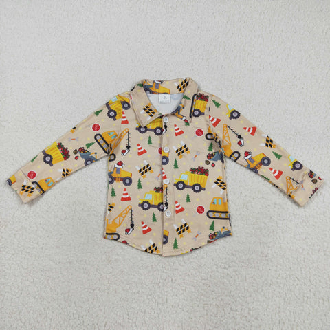 BT1254 toddler boy clothes car boy christmas winter top