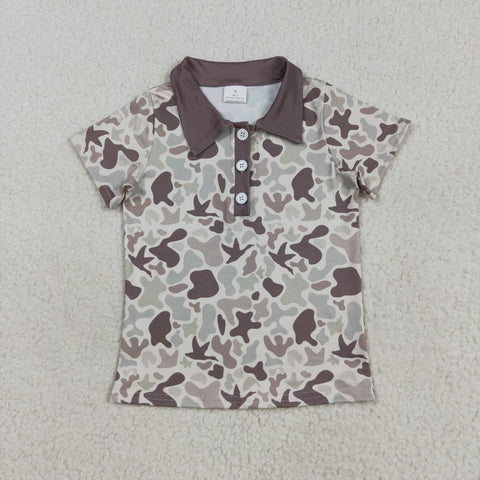 BT1261   toddler boy clothes camo boy summer top shirt