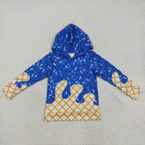 RTS toddler clothes matching clothing ice cream print kids winter hoodie-2025.7.28