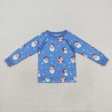 RTS kids clothes santa print kids christmas  matching clothes winter top-2025.8.19