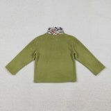 BT1308   toddler boy clothes green camo boys winter top