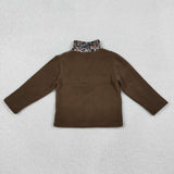 BT1309   toddler boy clothes brown camo boys winter top