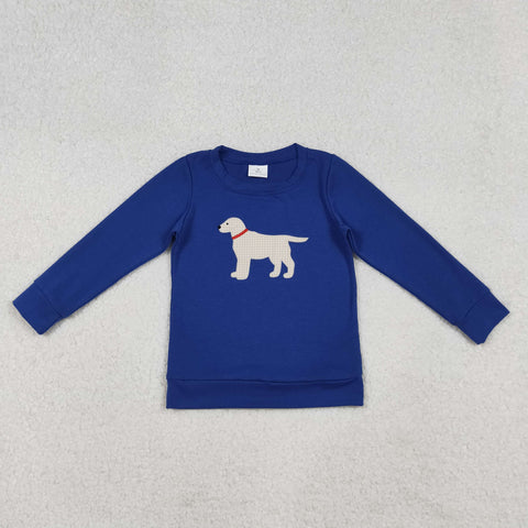 BT1333  toddler boy clothes embroidery dog boys winter top