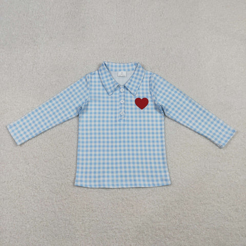 BT1386  toddler boy clothes embroidery love boy valentine's day winter top shirt