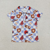 RTS toddler clothes matching clothing baseball print baby top kids summer clothing-2025.12.29