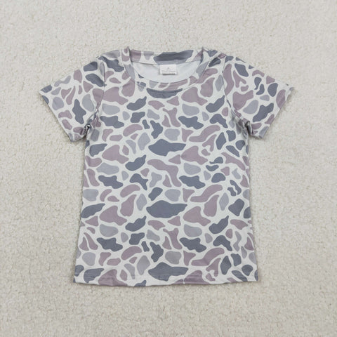 BT1712 toddler boy clothes camo print boy summer top shirt