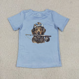 BT1761  toddler boy clothes hunting print boy summer top shirt