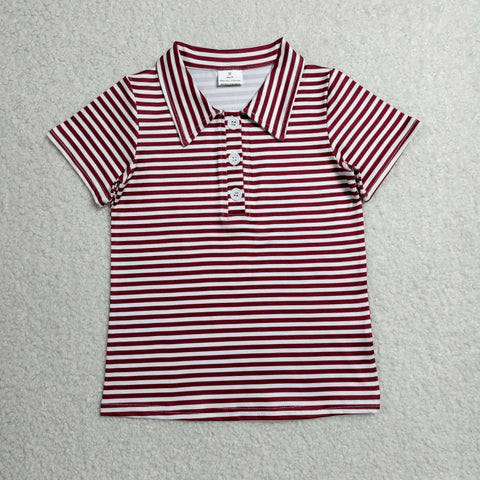 BT1833 toddler boy clothes red stripes print boy summer top shirt