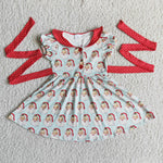 Promotion $5.5/set no MOQ RTS short sleeve girls dress