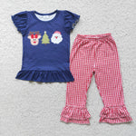 Promotion $5.5/set long sleeve shirt and pants girls outfits