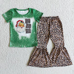 Promotion $5.5/set no MOQ RTS short sleeve shirt and pants girls outfits