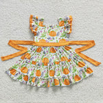 Girl Fall Pumpkin Swirl Dress