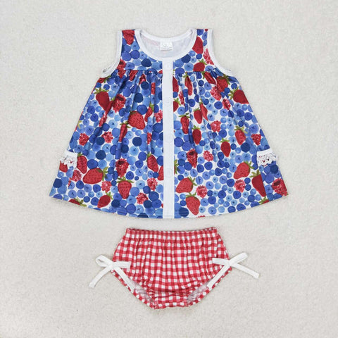 GBO0268 baby girl clothes berries toddler girl bummies set