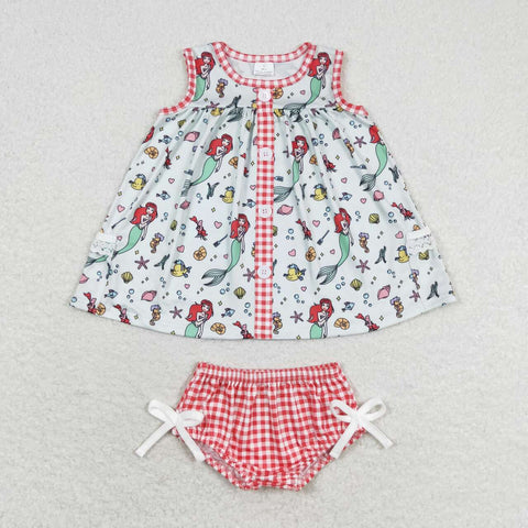 GBO0346 baby girl clothes sea princess  girl summer bummies sets