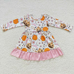 Halloween ghost pumpkins girl dress