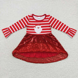 Toddler girls santa sequined christmas dress