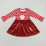 Toddler girls santa sequined christmas dress