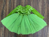GLD0582 pre-order  toddler girl clothes green heart girl winter christmas dress-2024.6.30