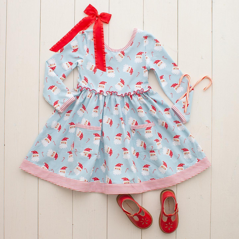 GLD0630 pre-order  toddler girl clothes santa girl christmas winter dress-2024.7.16