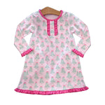 GLD0636 pre-order  toddler girl clothes trees girl christmas winter dress-2024.7.16