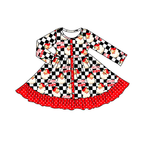 GLD0638 pre-order  toddler girl clothes santa girl christmas winter dress-2024.7.18