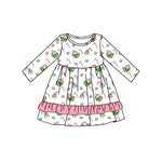 GLD0643 pre-order  toddler girl clothes cartoon girl christmas winter dress-2024.7.19