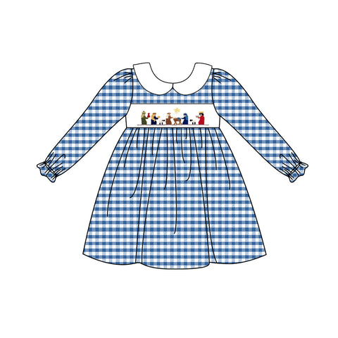 GLD0647 pre-order  toddler girl clothes Jesus girl christmas winter dress-2024.7.21