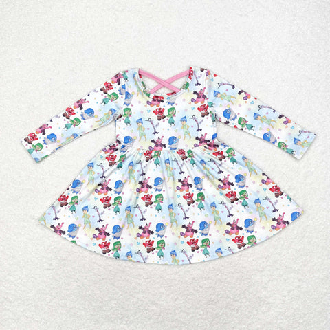 GLD0666    toddler girl clothes cartoon girl winter dress