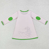 GLD0704    toddler girl clothes embroidery xmas tree girl  christmas winter dress