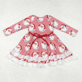 GLD0786   toddler girl clothes santa claus girl christmas winter dress