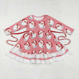 GLD0786   toddler girl clothes santa claus girl christmas winter dress