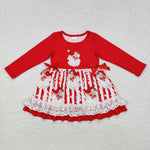 GLD0881   toddler girl clothes santa girl winter christmas dress