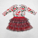 GLD0883 toddler girl clothes milk cookies girl christmas outfit