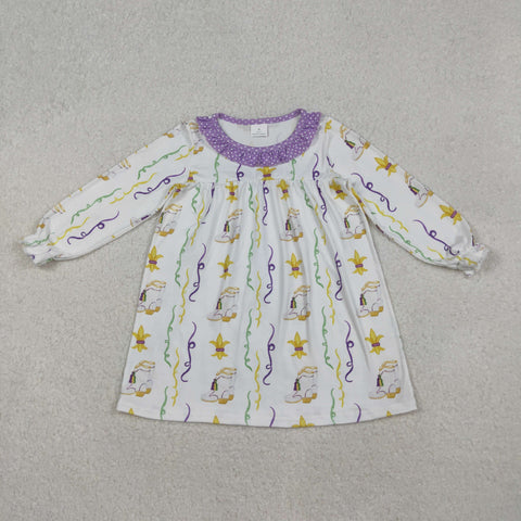 GLD0947   toddler girl clothes mardi gras girl winter dress
